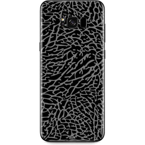 Elephant Print Black Galaxy S8 Plus Skin